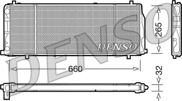 Denso DRM02004 - Radiateur, refroidissement du moteur cwaw.fr