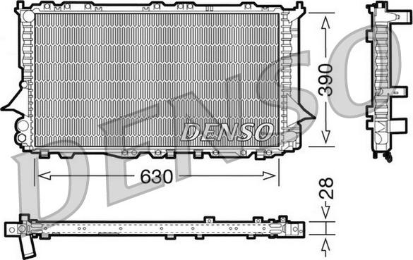 Denso DRM02005 - Radiateur, refroidissement du moteur cwaw.fr