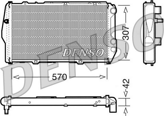 Denso DRM02001 - Radiateur, refroidissement du moteur cwaw.fr