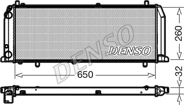 Denso DRM02008 - Radiateur, refroidissement du moteur cwaw.fr