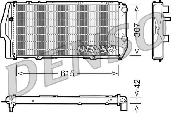 Denso DRM02003 - Radiateur, refroidissement du moteur cwaw.fr