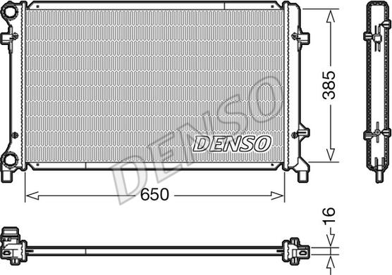 Denso DRM02014 - Radiateur, refroidissement du moteur cwaw.fr