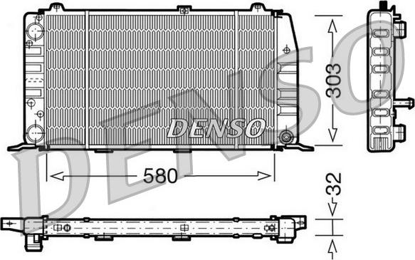 Denso DRM02010 - Radiateur, refroidissement du moteur cwaw.fr