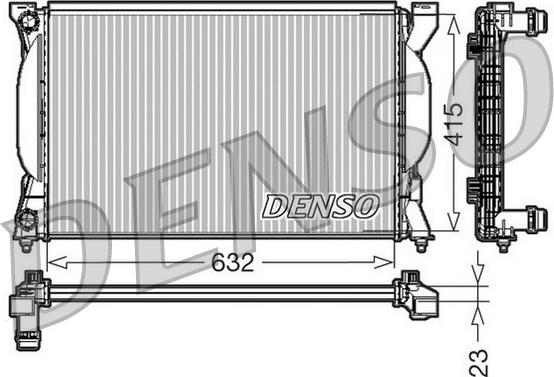 Denso DRM02035 - Radiateur, refroidissement du moteur cwaw.fr