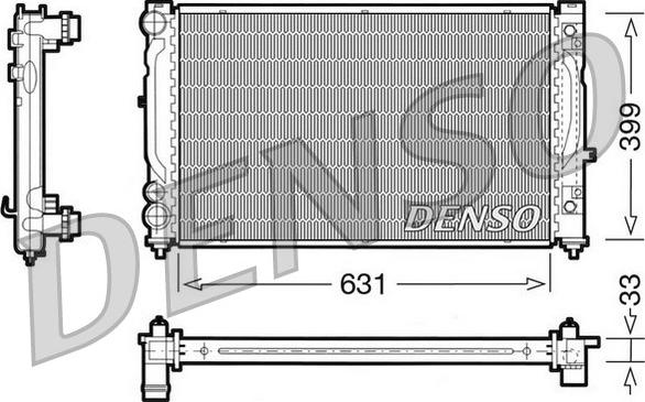 Denso DRM02030 - Radiateur, refroidissement du moteur cwaw.fr