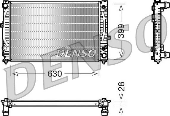 Denso DRM02031 - Radiateur, refroidissement du moteur cwaw.fr