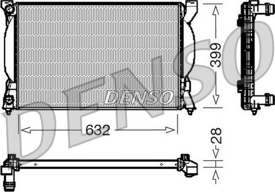 Denso DRM02033 - Radiateur, refroidissement du moteur cwaw.fr