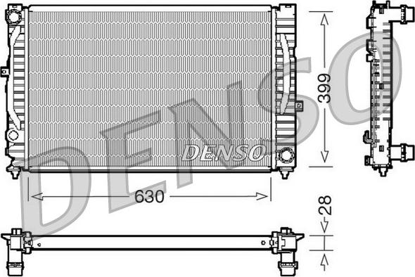 Denso DRM02032 - Radiateur, refroidissement du moteur cwaw.fr