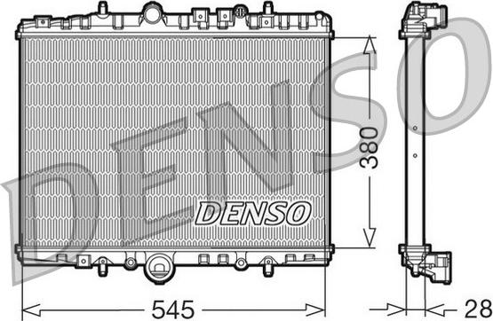 Denso DRM07056 - Radiateur, refroidissement du moteur cwaw.fr