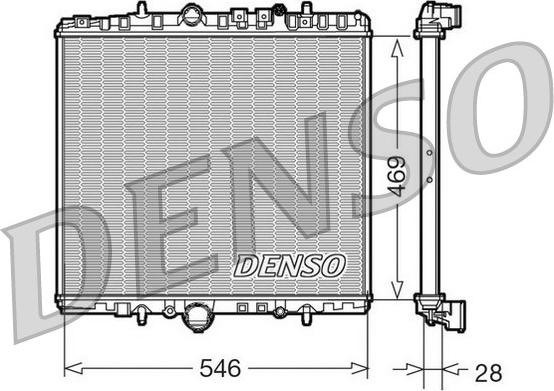 Denso DRM07061 - Radiateur, refroidissement du moteur cwaw.fr