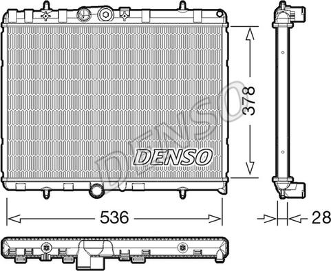 Denso DRM07004 - Radiateur, refroidissement du moteur cwaw.fr