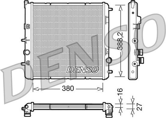 Denso DRM07003 - Radiateur, refroidissement du moteur cwaw.fr