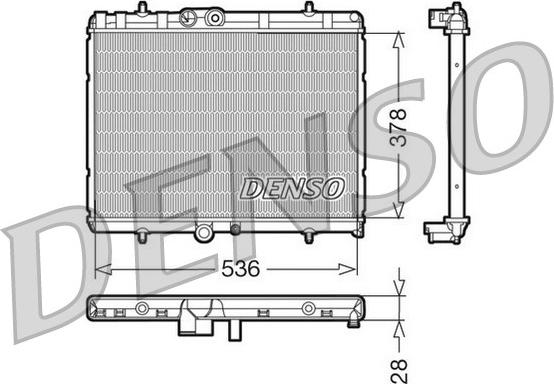 Denso DRM07015 - Radiateur, refroidissement du moteur cwaw.fr