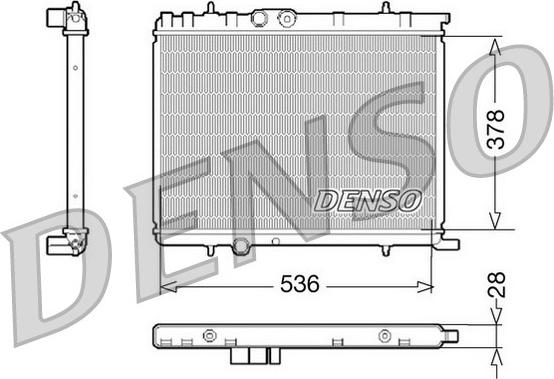 Denso DRM07021 - Radiateur, refroidissement du moteur cwaw.fr