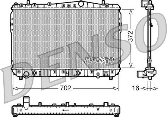 Denso DRM15002 - Radiateur, refroidissement du moteur cwaw.fr