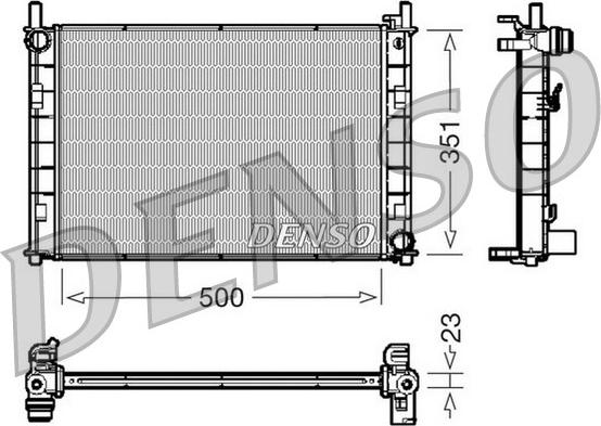 Denso DRM10045 - Radiateur, refroidissement du moteur cwaw.fr