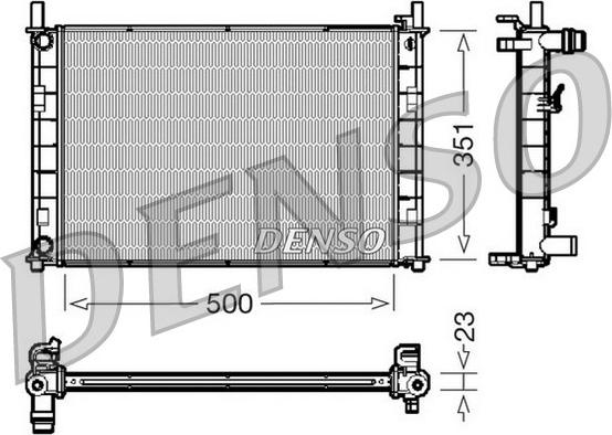 Denso DRM10046 - Radiateur, refroidissement du moteur cwaw.fr