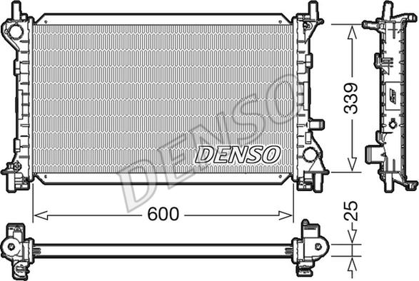 Denso DRM10002 - Radiateur, refroidissement du moteur cwaw.fr