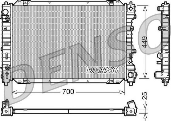 Denso DRM10087 - Radiateur, refroidissement du moteur cwaw.fr