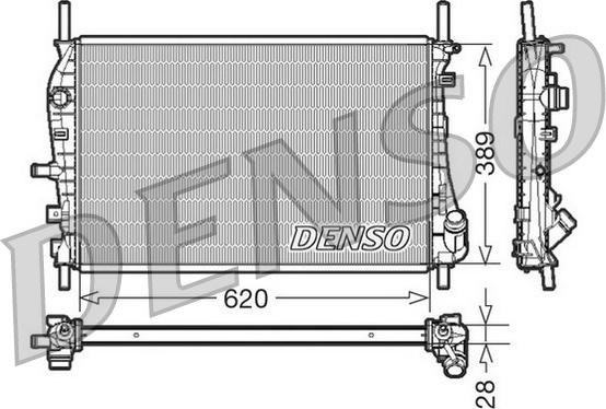 Denso DRM10073 - Radiateur, refroidissement du moteur cwaw.fr