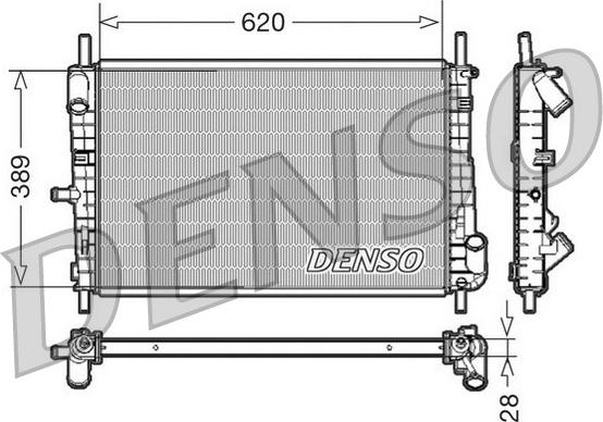 Denso DRM10072 - Radiateur, refroidissement du moteur cwaw.fr