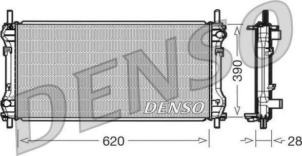 Denso DRM10102 - Radiateur, refroidissement du moteur cwaw.fr