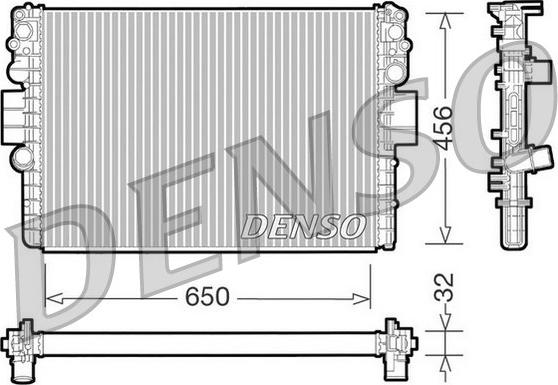 Denso DRM12006 - Radiateur, refroidissement du moteur cwaw.fr