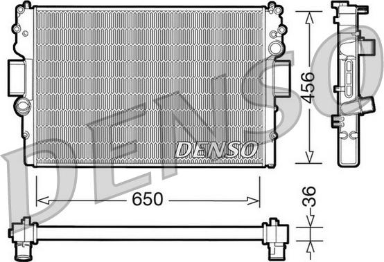 Denso DRM12007 - Radiateur, refroidissement du moteur cwaw.fr