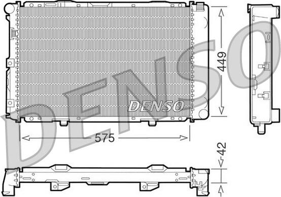 Denso DRM17065 - Radiateur, refroidissement du moteur cwaw.fr