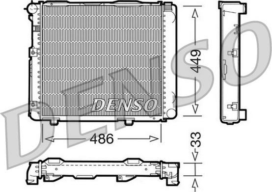 Denso DRM17068 - Radiateur, refroidissement du moteur cwaw.fr