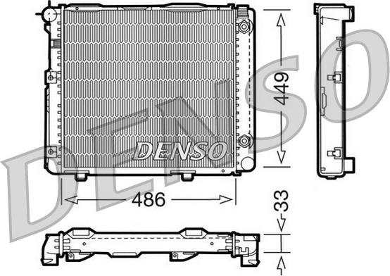 Denso DRM17067 - Radiateur, refroidissement du moteur cwaw.fr