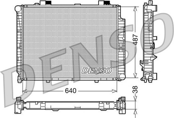 Denso DRM17085 - Radiateur, refroidissement du moteur cwaw.fr