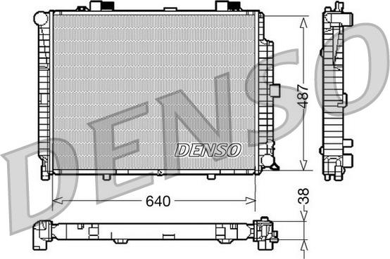 Denso DRM17086 - Radiateur, refroidissement du moteur cwaw.fr