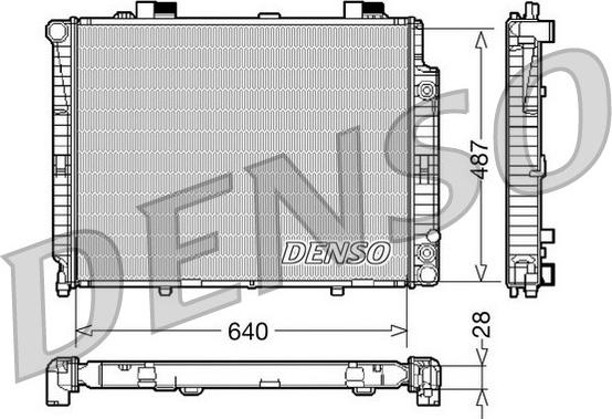 Denso DRM17088 - Radiateur, refroidissement du moteur cwaw.fr