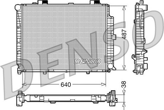 Denso DRM17087 - Radiateur, refroidissement du moteur cwaw.fr