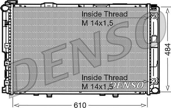 Denso DRM17039 - Radiateur, refroidissement du moteur cwaw.fr