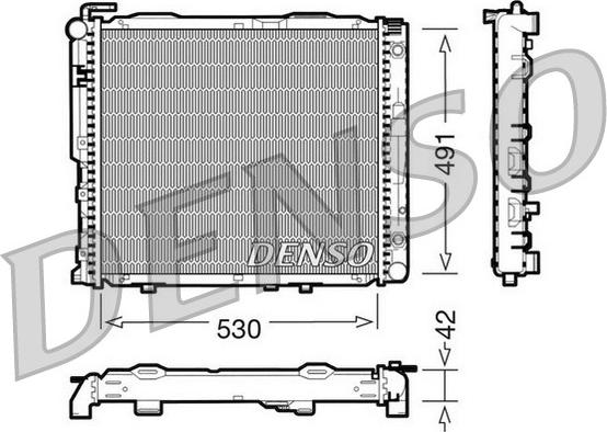 Denso DRM17037 - Radiateur, refroidissement du moteur cwaw.fr