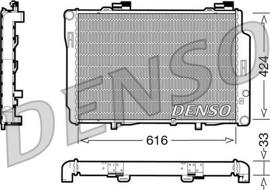 Denso DRM17070 - Radiateur, refroidissement du moteur cwaw.fr