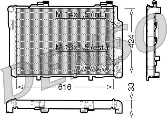 Denso DRM17071 - Radiateur, refroidissement du moteur cwaw.fr