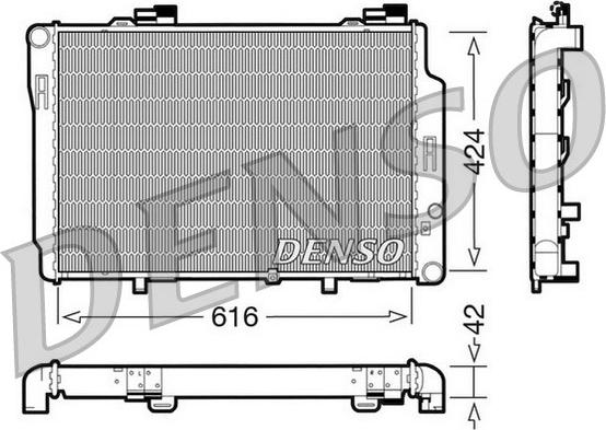 Denso DRM17072 - Radiateur, refroidissement du moteur cwaw.fr