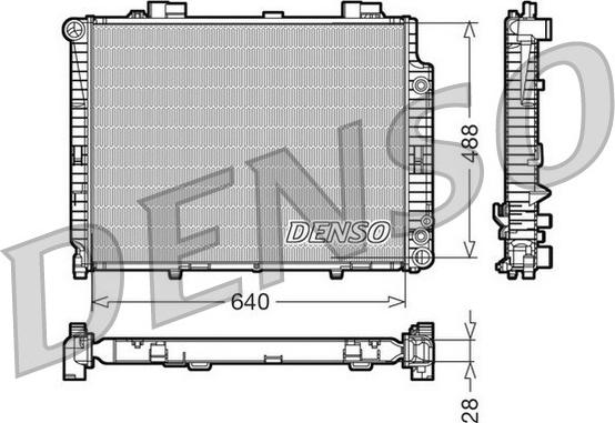 Denso DRM17101 - Radiateur, refroidissement du moteur cwaw.fr