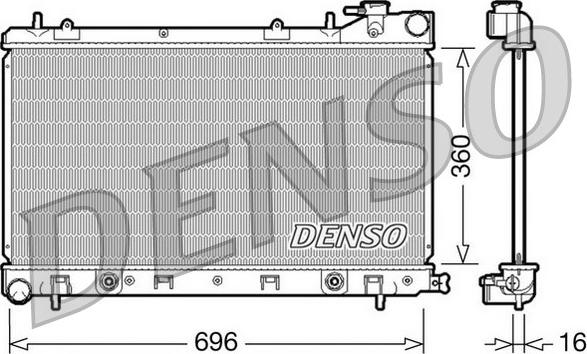 Denso DRM36002 - Radiateur, refroidissement du moteur cwaw.fr