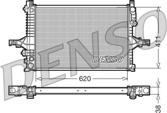 Denso DRM33066 - Radiateur, refroidissement du moteur cwaw.fr