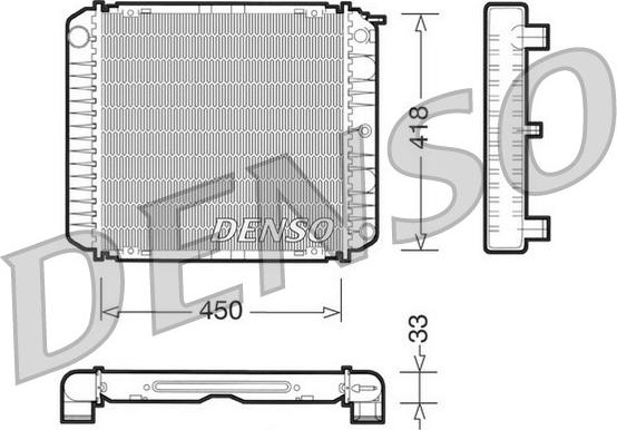 Denso DRM33004 - Radiateur, refroidissement du moteur cwaw.fr