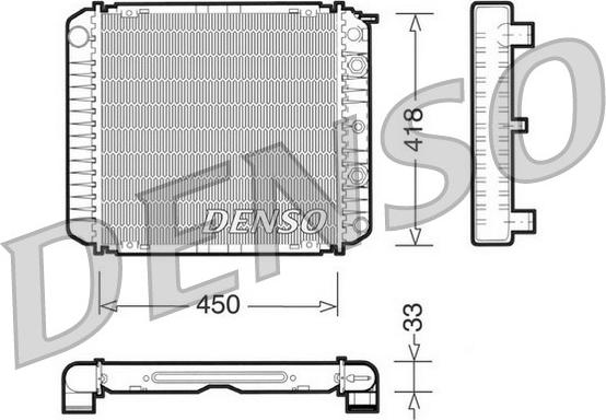 Denso DRM33005 - Radiateur, refroidissement du moteur cwaw.fr