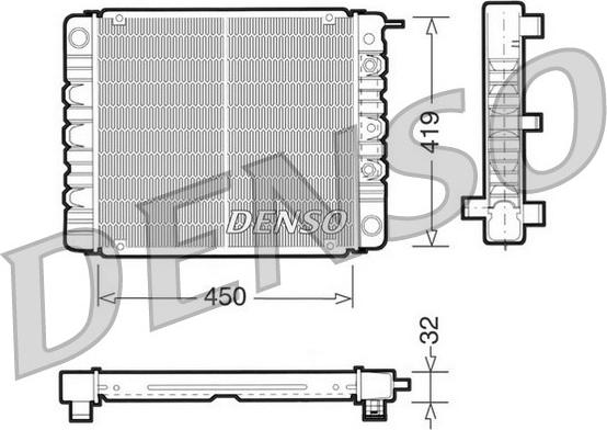 Denso DRM33002 - Radiateur, refroidissement du moteur cwaw.fr