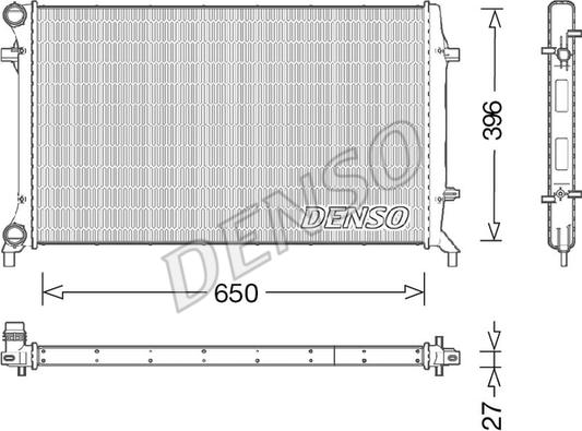 Denso DRM32045 - Radiateur, refroidissement du moteur cwaw.fr