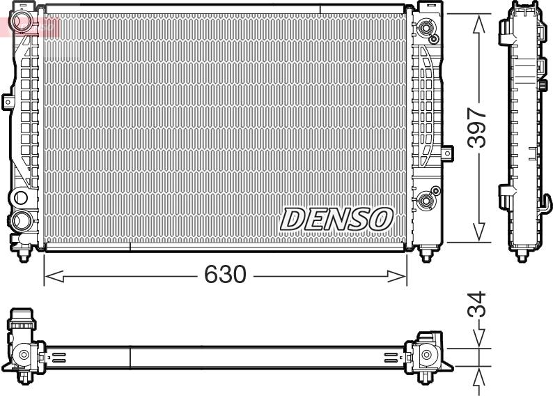 Denso DRM32056 - Radiateur, refroidissement du moteur cwaw.fr