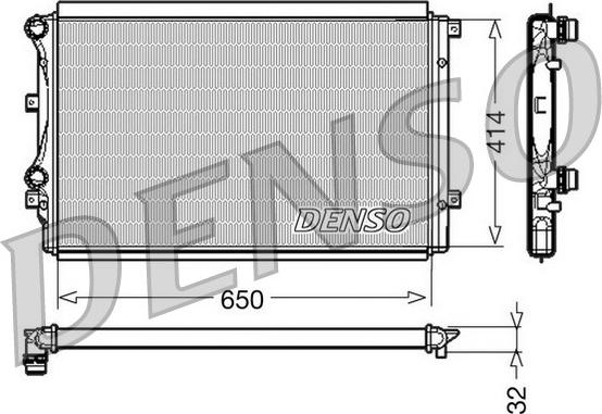 Denso DRM32015 - Radiateur, refroidissement du moteur cwaw.fr