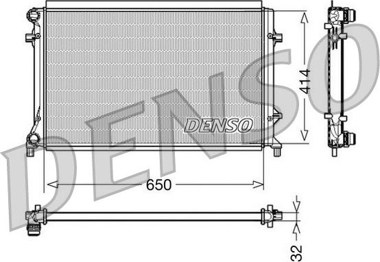 Denso DRM32016 - Radiateur, refroidissement du moteur cwaw.fr